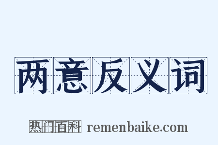 两意反义词是什么意思的图片